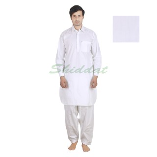 Pathani suit- White Lilac colored in cotton fabric